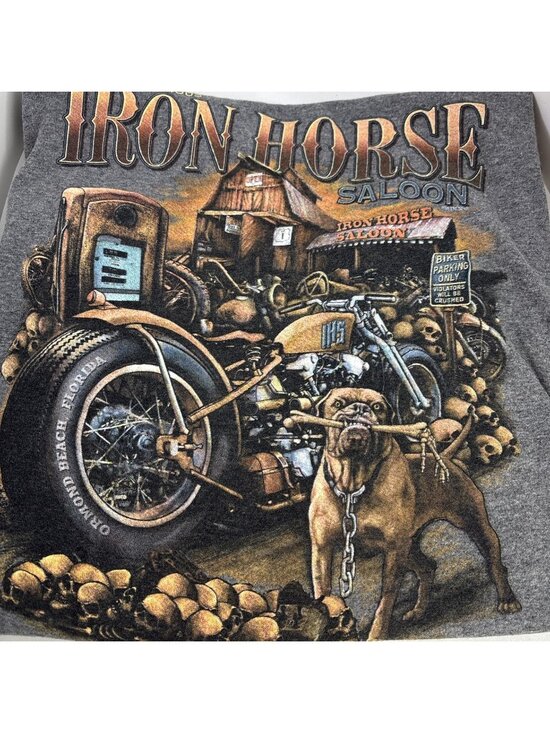 Unbranded Other - Iron Horse Saloon / Ormond Beach, FL Gray T-Shirt Sz XL